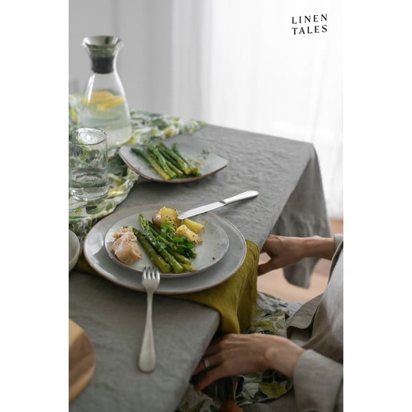 Laneni stolnjak 140x140 cm Khaki – Linen Tales-image-1