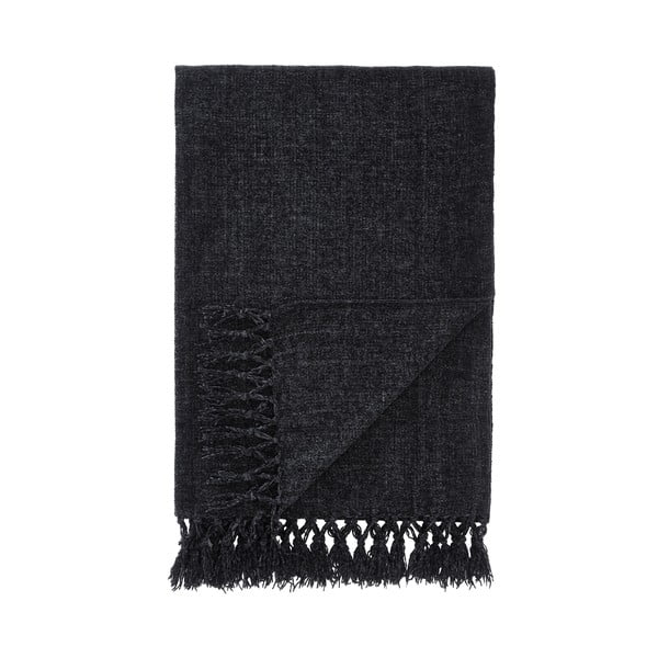 Crna deka od šenila 130x170 cm Wilson – Catherine Lansfield