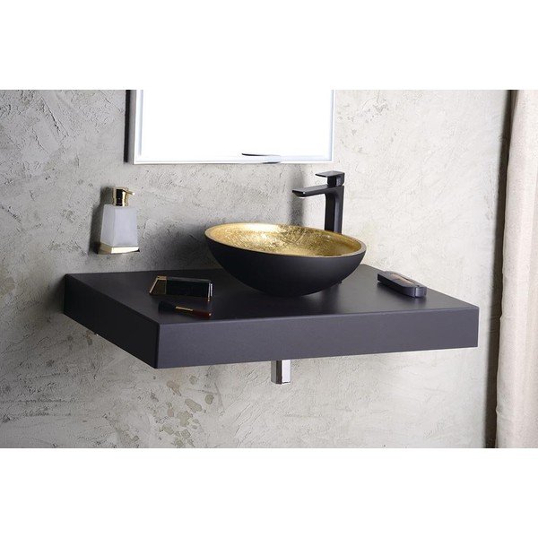 Mat crna stojeća slavina za umivaonik Spy – Sapho-image-4