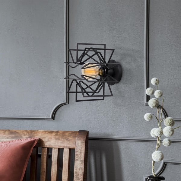Crna zidna lampa Nemrut – Opviq lights-image-1