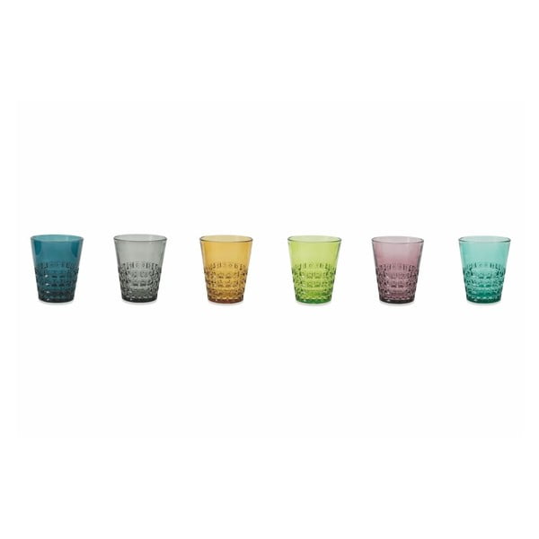 Set od 6 čaša za vodu u boji Villa d&#39;Este Pixel, 270 ml