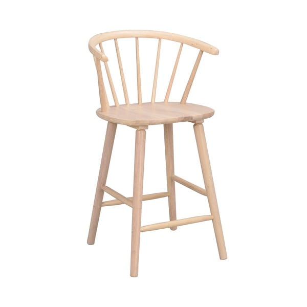 Bijela barska stolica od drveta kaučuka Rowico Carmen