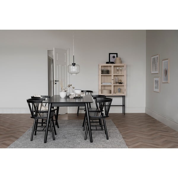 Crni blagovaonski stol Rowico Lotta, 180 x 90 cm-image-3