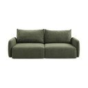 Zelena sklopiva/s prostorom za odlaganje sofa 238 cm Kalena – Makamii