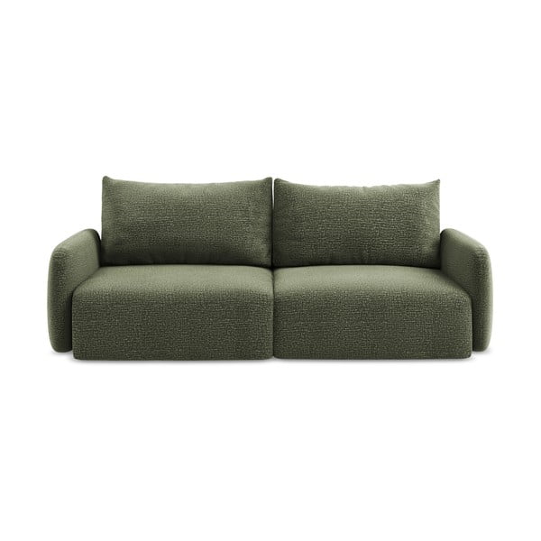 Zelena sklopiva/s prostorom za odlaganje sofa 238 cm Kalena – Makamii