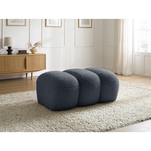 Tamno sivi tabure od bouclé tkanine Hippolyte – Bobochic Paris-image-1