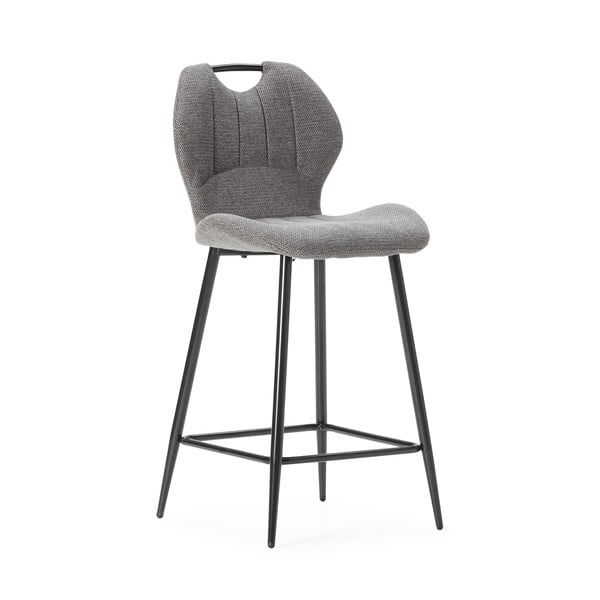 Sive barske stolice u setu 2 kom (visine sjedala 65 cm) Muli – Marckeric