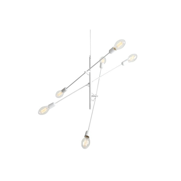 Bijela viseća svjetiljka sa 6 žarulja Custom Form Twigo