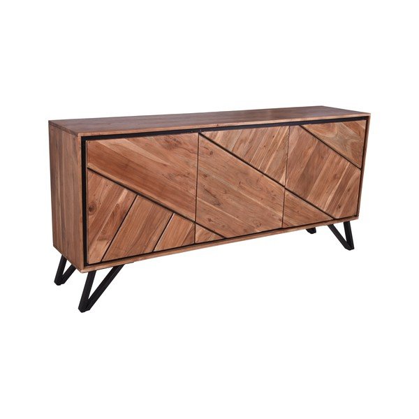 Komoda od masivnog bagrema u prirodnoj boji 150x76x40 cm Ambala – Interia Home & Living-image-2