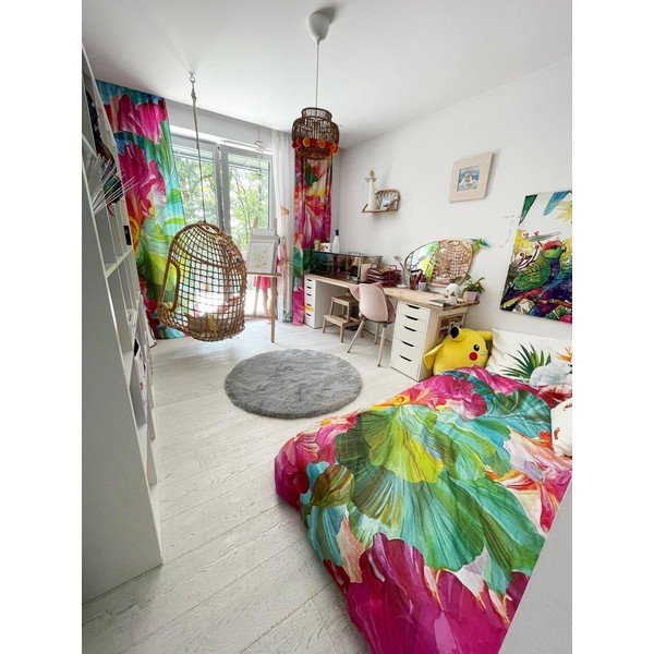 Posteljina za krevet za jednu osobu od pamučnog satena 140x200 cm Vibrant Colours – Butter Kings-image-1