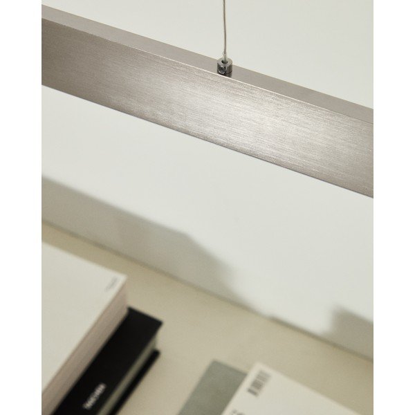 LED viseća svjetiljka u srebrnoj boji s metalnim sjenilom Boadella – Kave Home-image-3