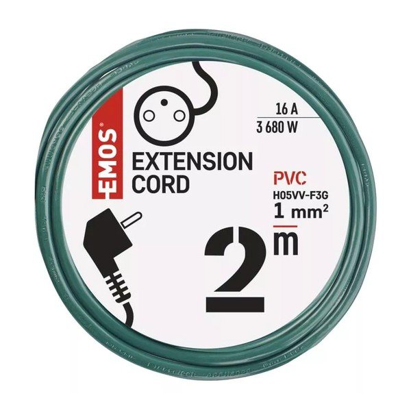 Zeleni produžni kabel 200 cm - EMOS-image-1