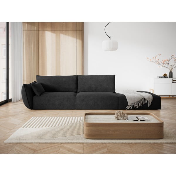 Tamno siva ležaljka (s lijevim kutom) Vanda – Mazzini Sofas-image-1