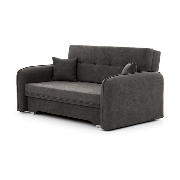 Tamno siva sklopiva/s prostorom za odlaganje sofa od šenila 155 cm Laine – ELTAP