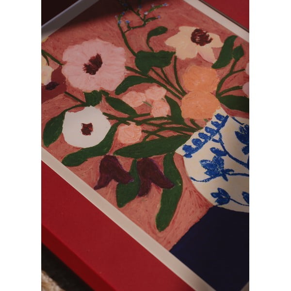 Plakat 30x40 cm Flowers on Blue Table – Carla Llanos – The Poster Club-image-2
