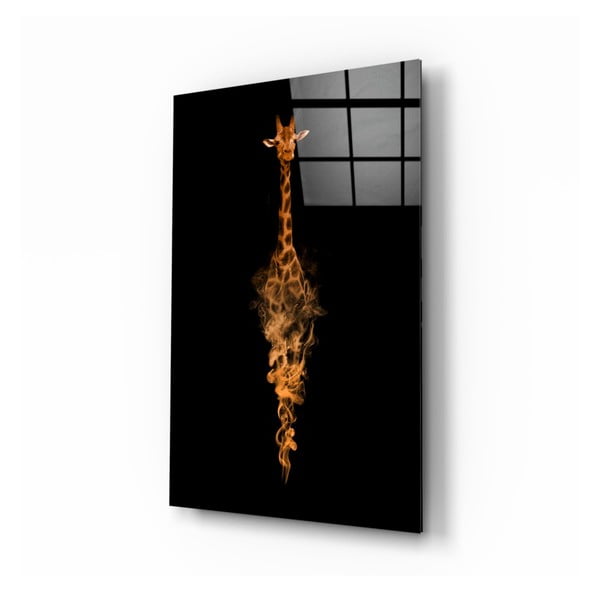 Staklena slika insigne žirafe, 46 x 72 cm