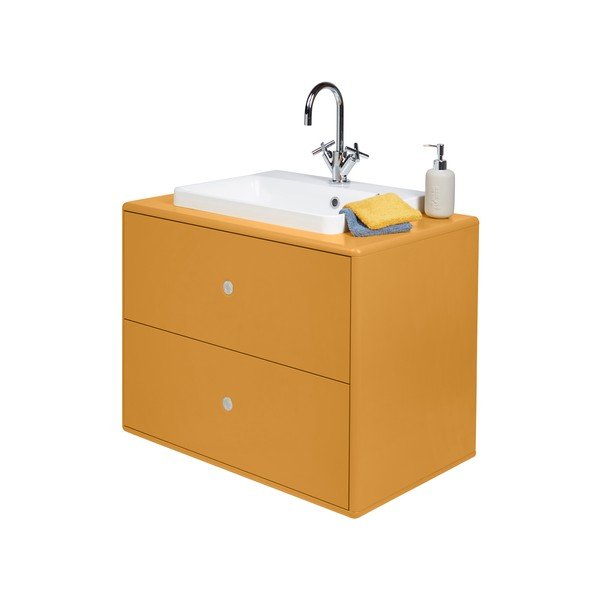 Senf žuti ormarić za umivaonik bez slavine 80x62cm - Tom Tailor Color Bath-image-4