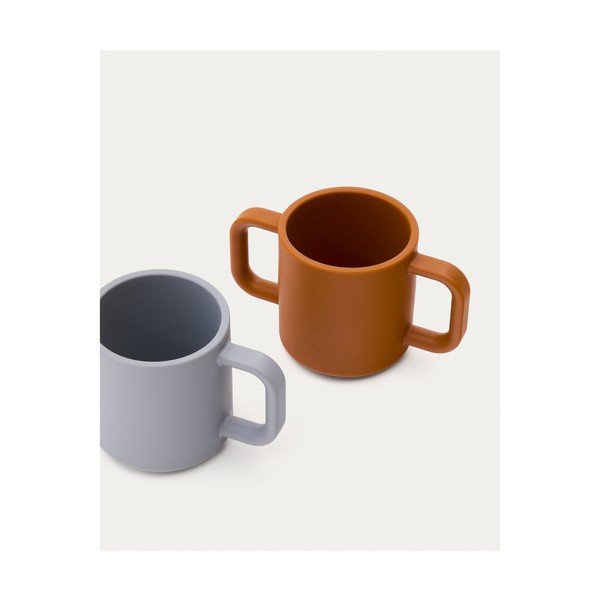 Plave/narančaste silikonske dječje šalice u setu 2 kom Lili – Kave Home-image-3