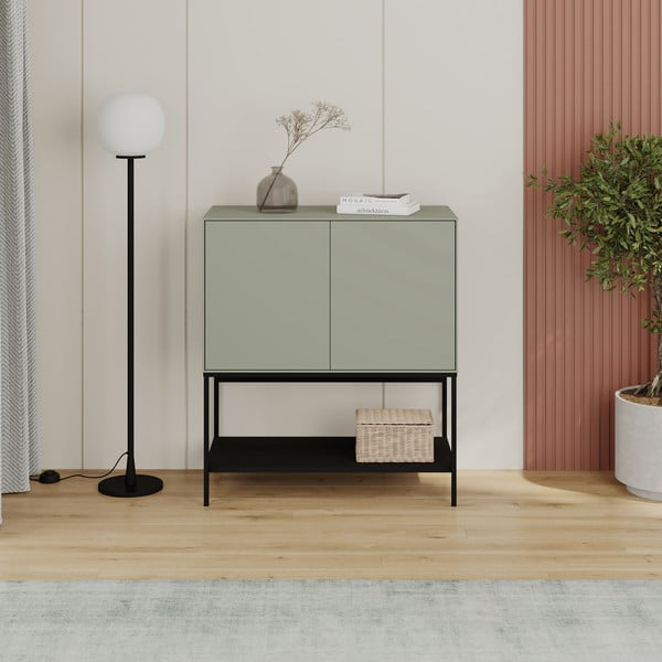 Zeleni/crni ormarić 80x90x40 cm Amira – Marckeric-image-1