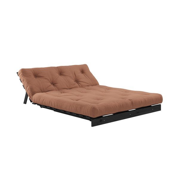 Podesivi kauč 140 cm Karup Design Roots Black/Clay Brown-image-4