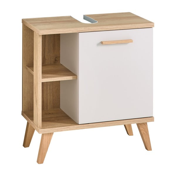 Krem ormarić za ispod umivaonika u dekoru hrasta 60,5x65 cm Quickset 966 – Pelipal