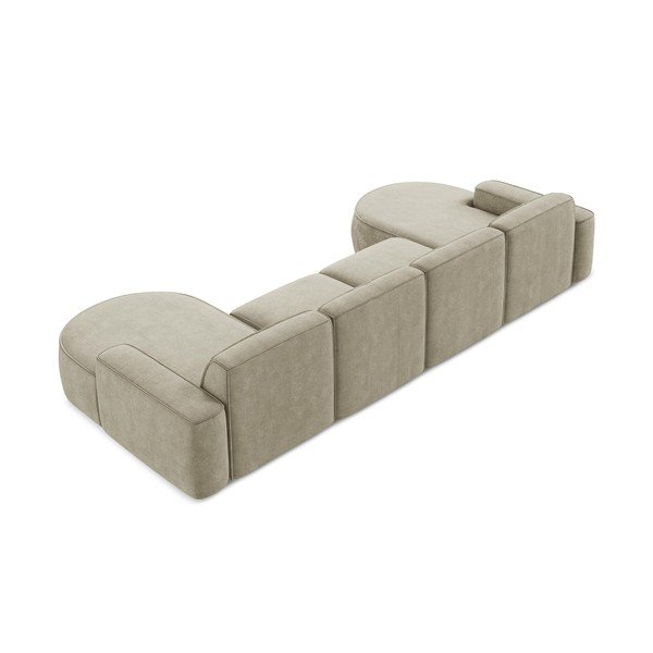 Bež kutna garnitura od šenila (u obliku slova "U") Omao – Makamii-image-3