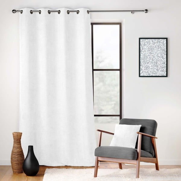 Bijela zavjesa od šenila 140x260 cm Leo – douceur d'intérieur-image-3