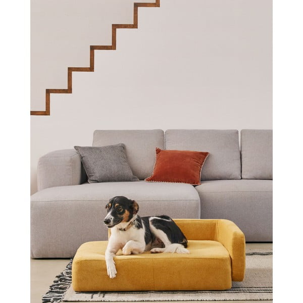 Krevet za pse u boji senfa 96x70 cm Bowie - Kave Home-image-1