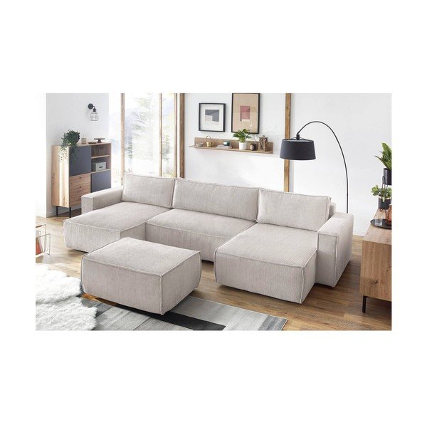 Bež tabure od samta Nihad – Bobochic Paris-image-1