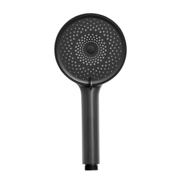 Mat crna plastična ručka za tuš ø 12 cm Softwater – Wenko