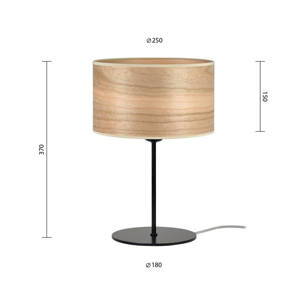 Svijetlo smeđa stolna lampa od prirodnog furnira Sotto Luce Tsuri S, ⌀ 25 cm-image-3