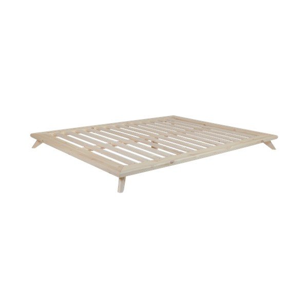Bračni krevet od borovine s madracem Karup Design Senza Comfort Mat Natural Clear / Natural, 180 x 200 cm-image-3