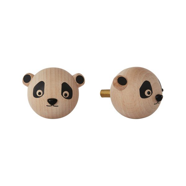 Zidna kuka od masivne bukve u prirodnoj boji Panda – OYOY Mini