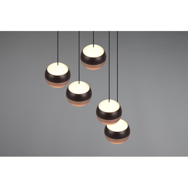 Crna/u bakrenoj boji LED viseća svjetiljka s metalnim sjenilom ø 30 cm Orbit – Trio Select-image-2