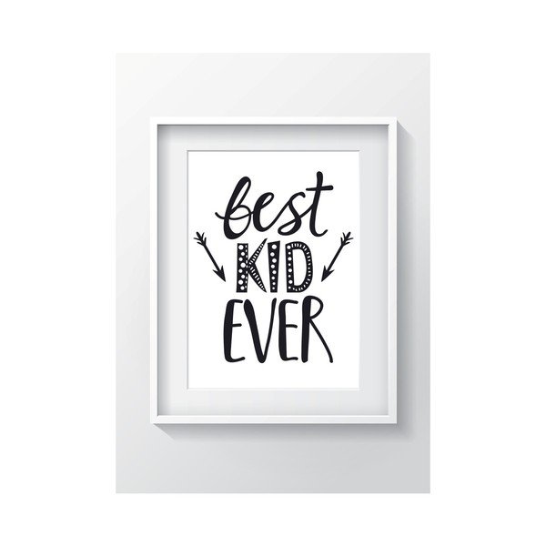 Zidna slika OYO Kids Best Kid Ever, 24 x 29 cm