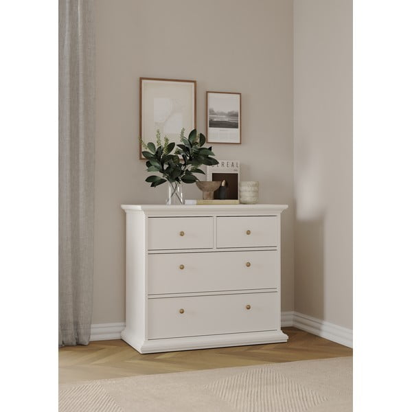 Bijela niska komoda 96x87 cm Paris – Tvilum-image-1