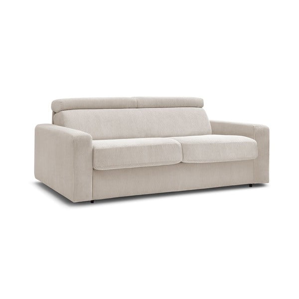 Krem sklopiva sofa od samta 195 cm Monaco – Bobochic Paris-image-3