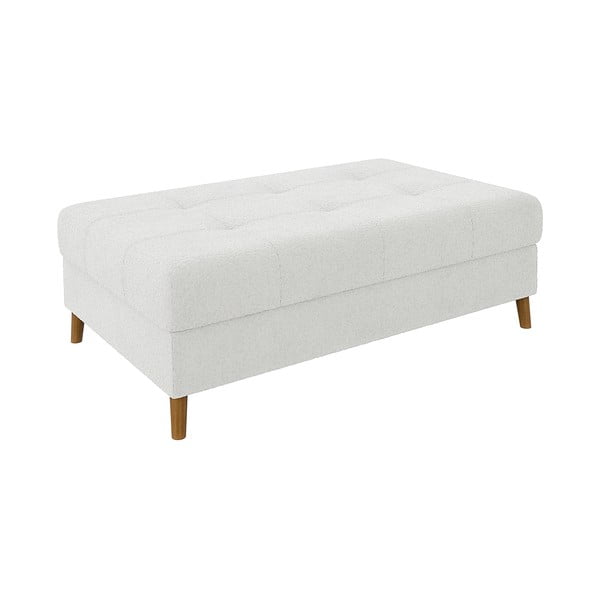 Bijeli tabure od bouclé tkanine Ariella – Ropez