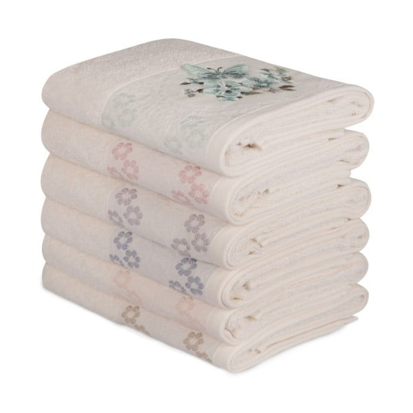 Set od 6 pamučnih ručnika Daireli Maria, 50 x 90 cm