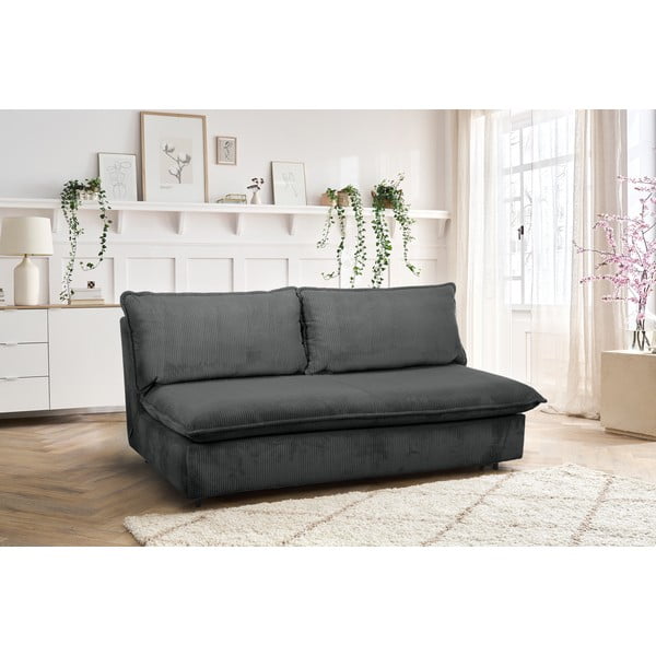 Tamno siva sklopiva sofa od samta 184 cm Isadora – Bobochic Paris-image-1