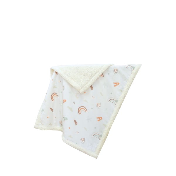 Bijela deka za bebe od renforce pamuka 75x100 cm Abc – Mijolnir