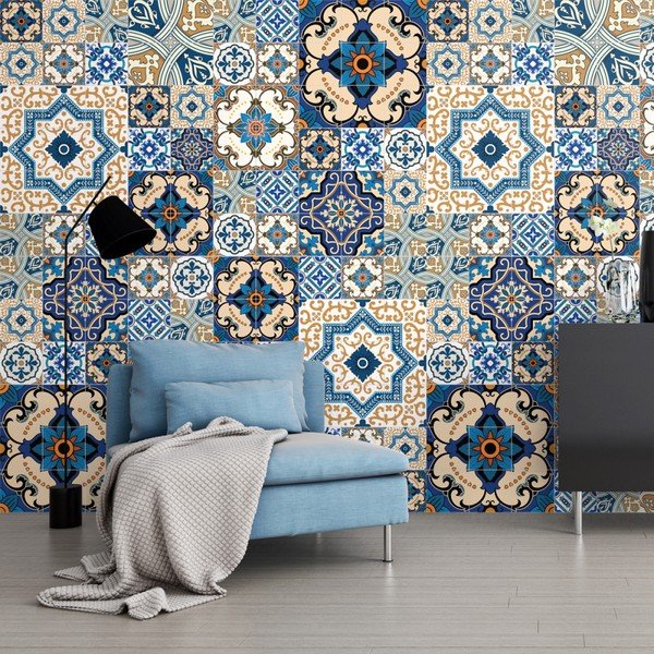 Set od 60 ukrasnih zidnih naljepnica Ambiance Toundra, 15 x 15 cm-image-3