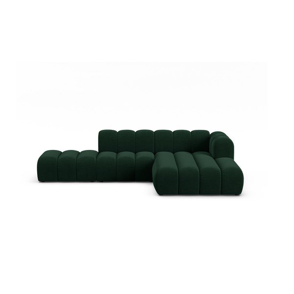 Tamno zelena kutna garnitura (s desnim kutom) Lupine – Micadoni Home