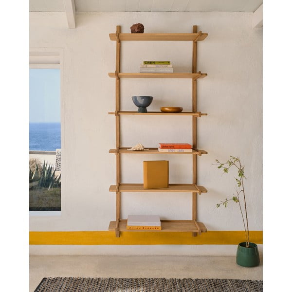 Modularni sustav polica od punog hrasta u prirodnoj boji 90x202 cm Sitra – Kave Home-image-1