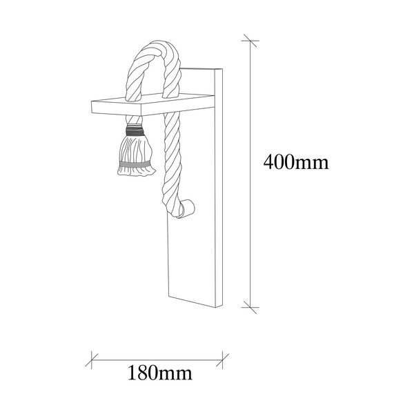 Zidna lampa u prirodnoj boji Erebos – Opviq lights-image-4