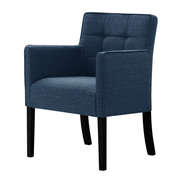 Plava stolica s nogama od crne bukve Ted Lapidus Maison Freesia