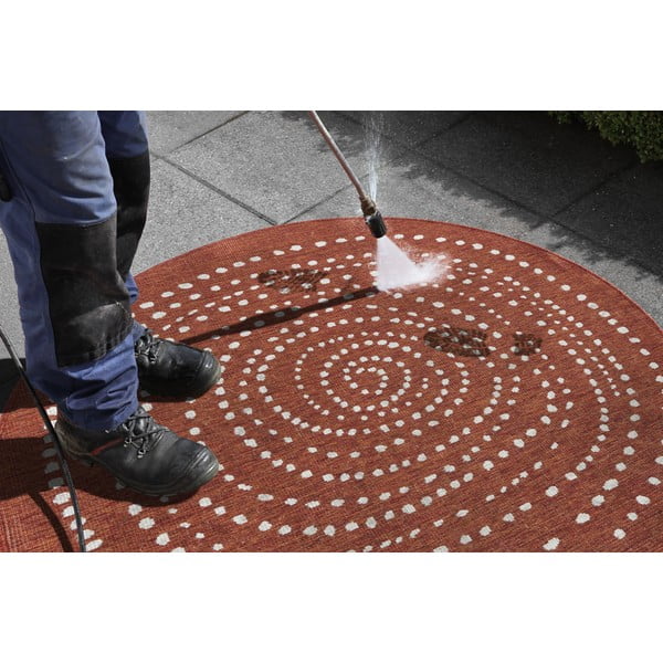 Crveni vanjski tepih NORTHRUGS Bali, ⌀ 140 cm-image-1
