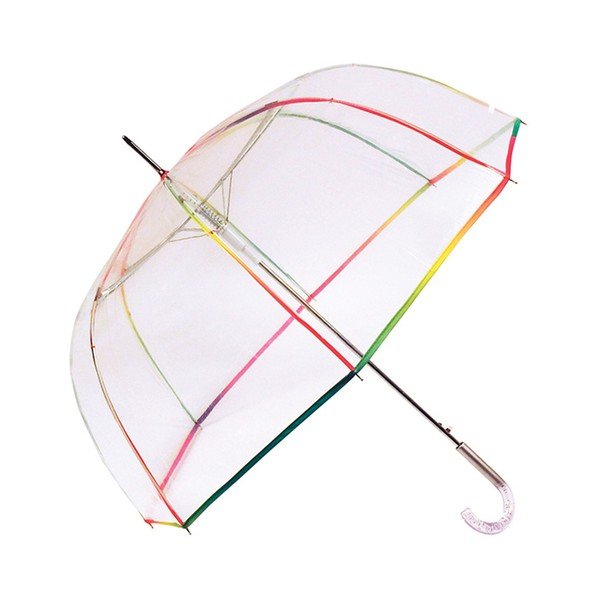 Prozirni štapićasti kišobran s duginim detaljima Ambiance Birdcage, ⌀ 95 cm