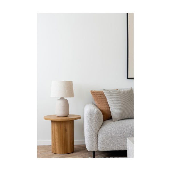 Krem stolna lampa s tekstilnim sjenilom (visina 47 cm) Croft – House Nordic-image-2