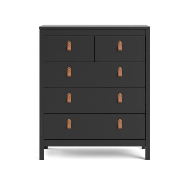 Crna visoka komoda 82x99 cm Madrid – Tvilum-image-2